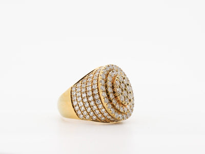 14K Gold 3.5 Carat Round Cut Diamond Ring