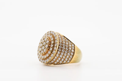 14K Gold 3.5 Carat Round Cut Diamond Ring