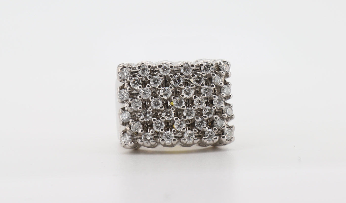 14K White Gold 2 Carat Round Cut Diamond Ring