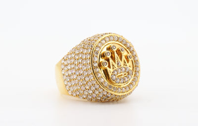 10K Gold 3 Carat Round Cut Diamond Ring