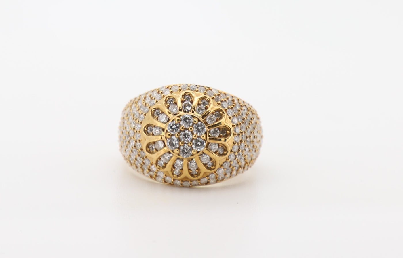 14K Gold 4 Carat Round Cut Diamond Ring