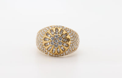 14K Gold 4 Carat Round Cut Diamond Ring