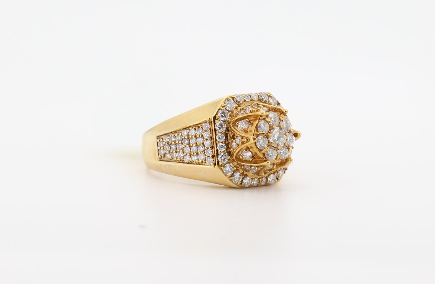 14K Gold 2 Carat Round Cut Diamond Ring
