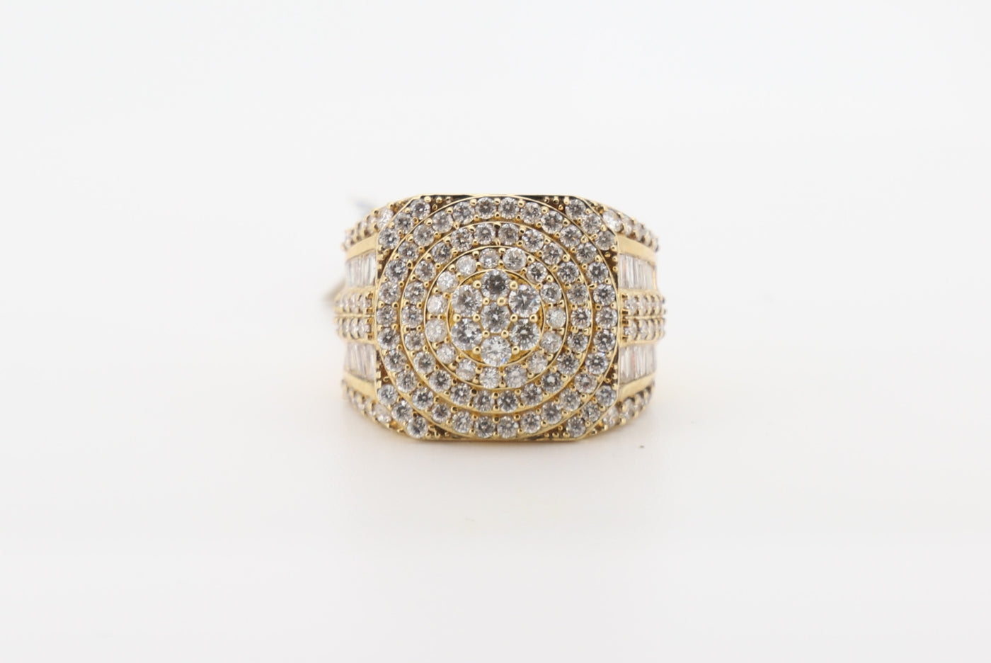 14K Gold 2.78 Carat Baguette & Round Cut Diamond Ring