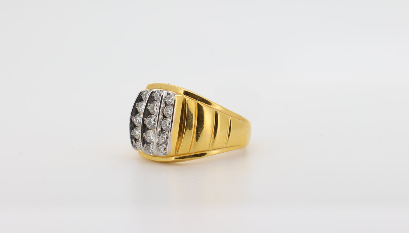 10K Gold 1.5 Carat Round Cut Diamond Ring