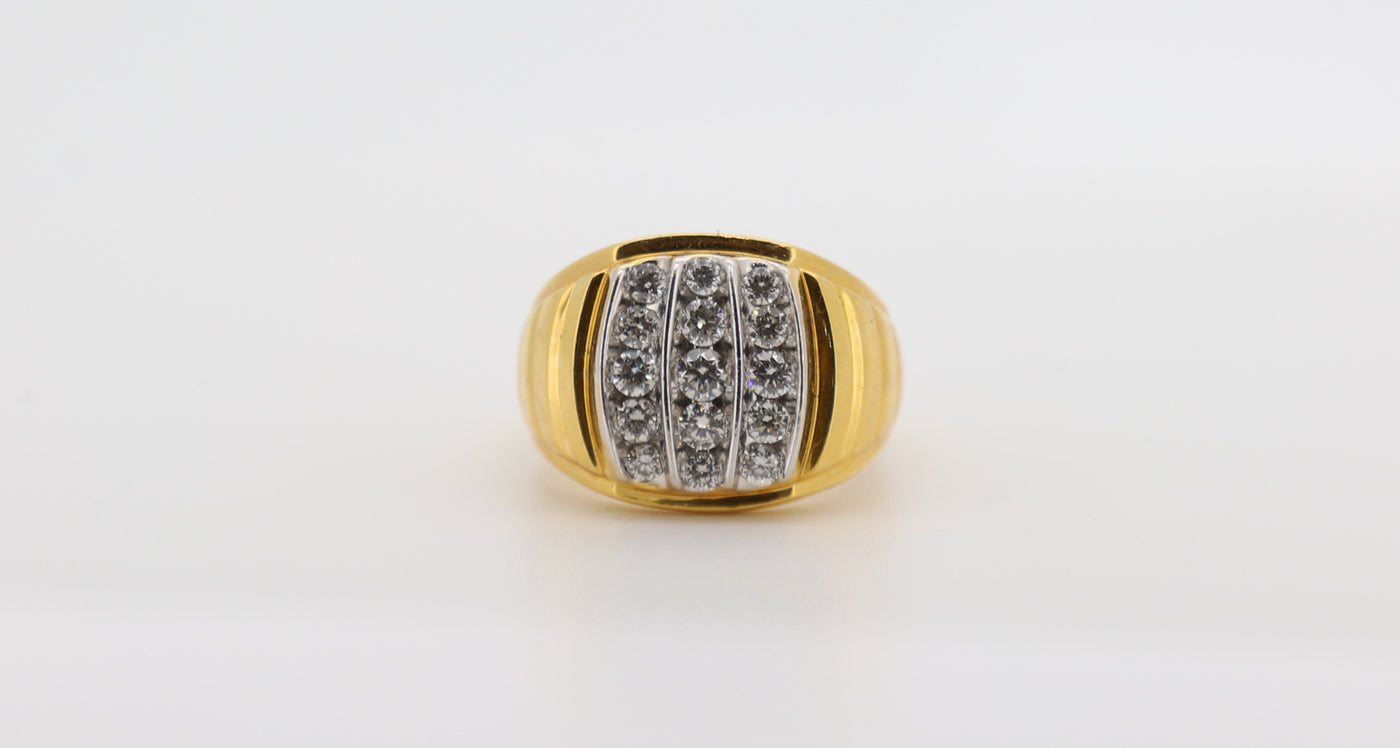10K Gold 1.5 Carat Round Cut Diamond Ring