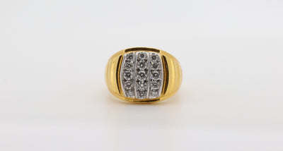 10K Gold 1.5 Carat Round Cut Diamond Ring
