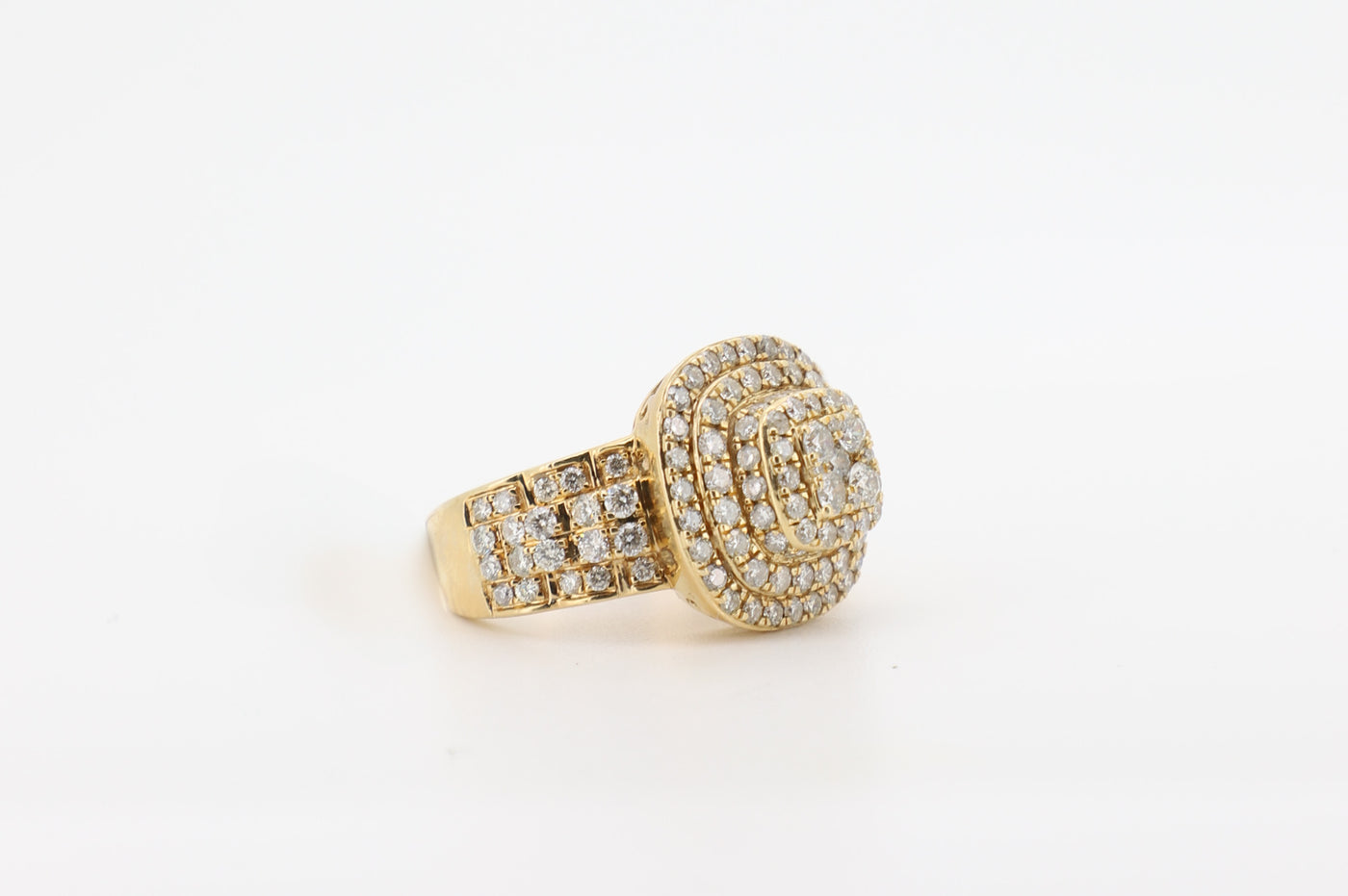 14K Gold 3.5 Carat Round Cut Diamond Ring
