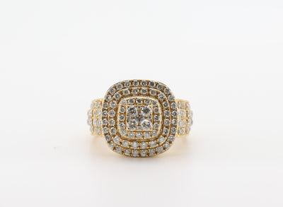 14K Gold 3.5 Carat Round Cut Diamond Ring