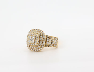 14K Gold 3.5 Carat Round Cut Diamond Ring