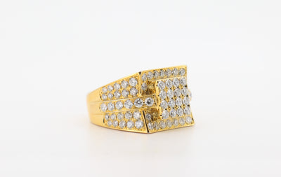 14K Gold 3 Carat Round Cut Diamond Ring