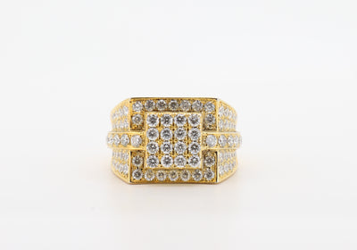 14K Gold 3 Carat Round Cut Diamond Ring