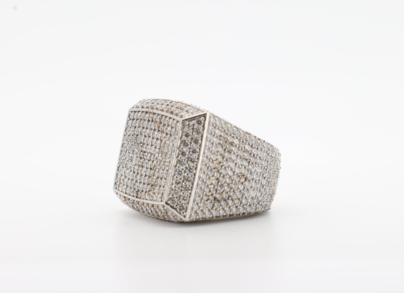 14K White Gold 14 Carat VS2 Diamond Square Ring