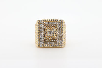 14K Yellow Gold 3.52 Carat VS Diamond Ring
